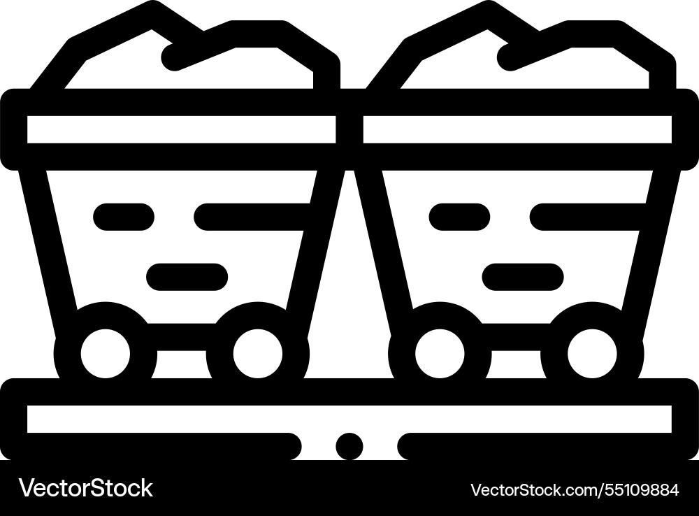 Mining icon thin linear style design isolated Mining icon thin linear style design isolated vector image
