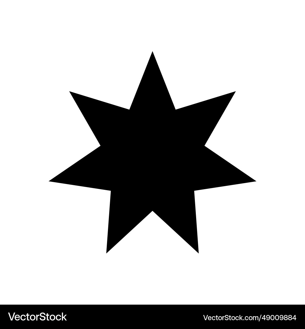 Star heptagram Star heptagram vector image