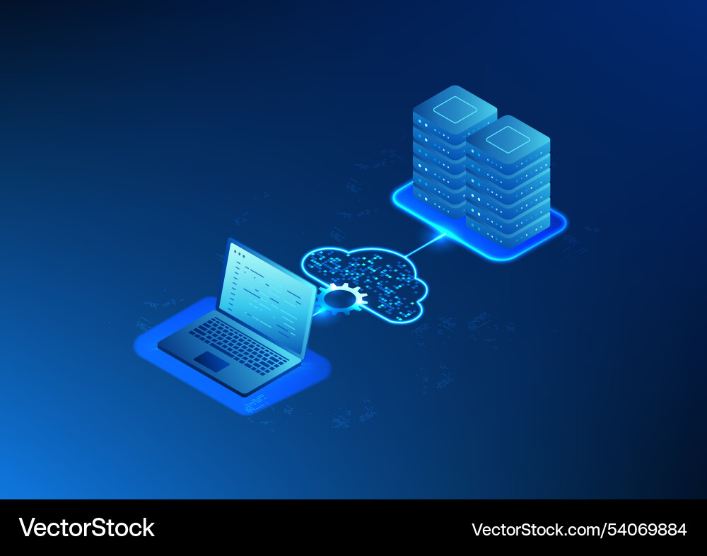 Technology background computers connected Technology background computers connected vector image