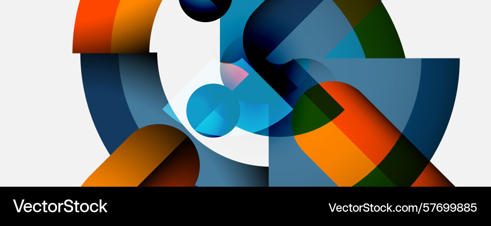 Abstract geometric shapes overlap creating Vector Image