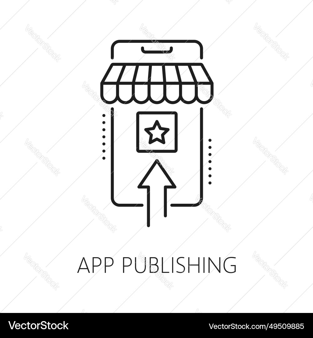 App publishing web develop optimization icon App publishing web develop optimization icon vector image