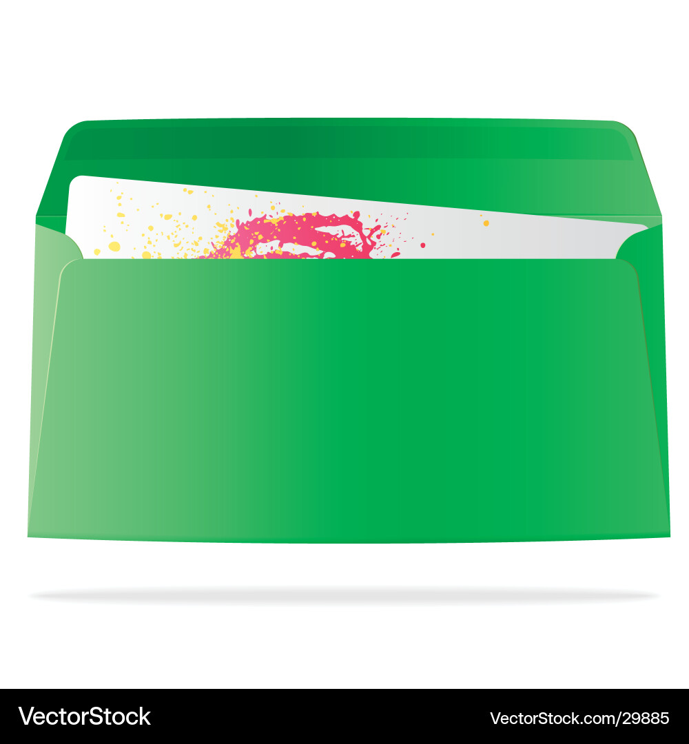Envelope with card Royalty Free Vector Image - VectorStock
