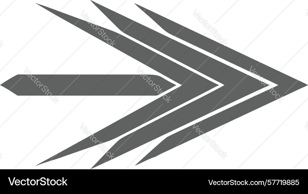 Jagged edge right arrow design element design vector image