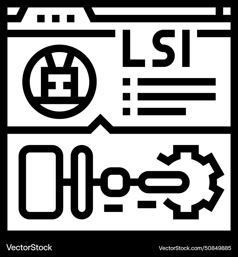 Latent semantic indexing lsi seo line icon Vector Image