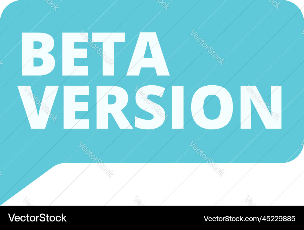 Light beta version icon cartoon computer Light beta version icon cartoon computer vector image