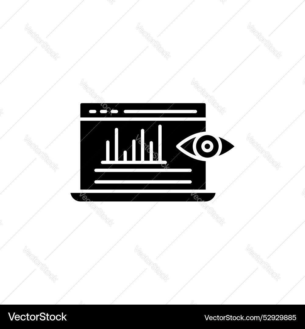 Monitoring icon set computer dashboard data Vector Image