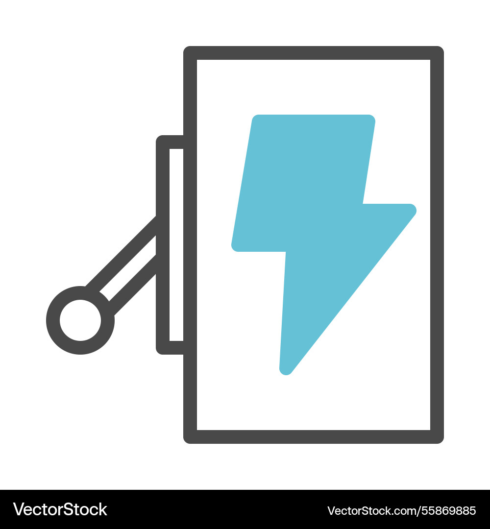 On off power switch with a lightning bolt icon Vector Image