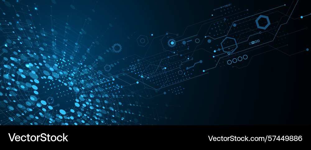 Abstract futuristic circuit board technology data Vector Image