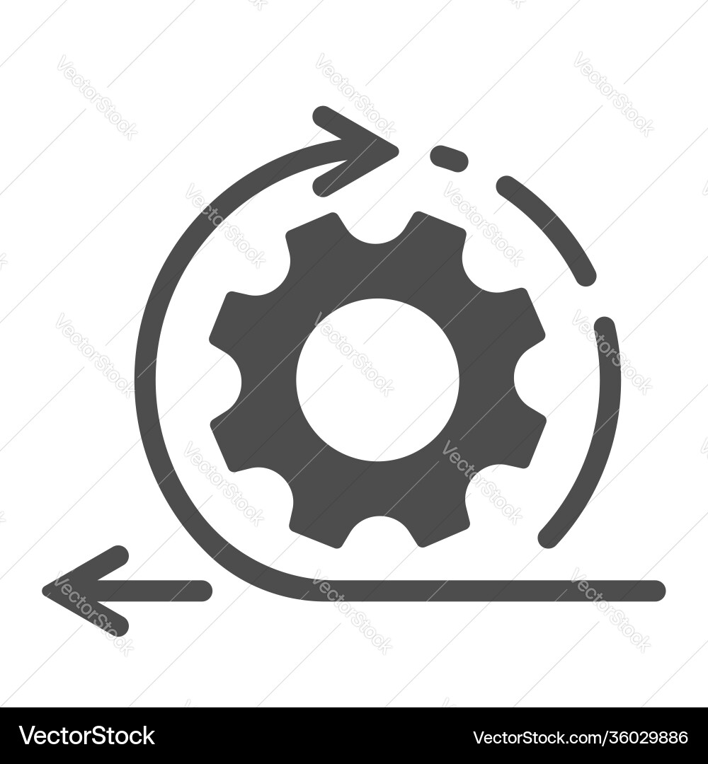 Agile Process Gear Cycle Icon vector image