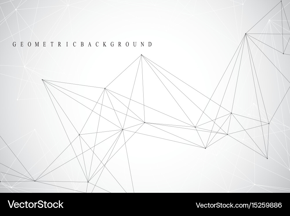 Geometric abstract background with connected line vector image