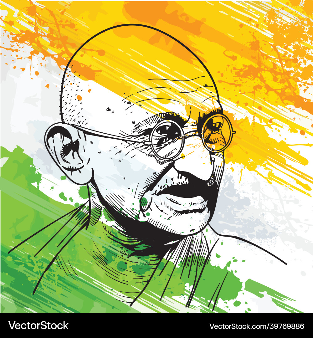 Mohandas Gandhi Portrait vector image