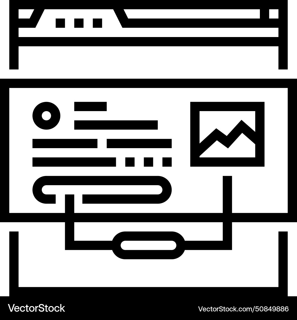Rich snippets seo line icon Rich snippets seo line icon vector image
