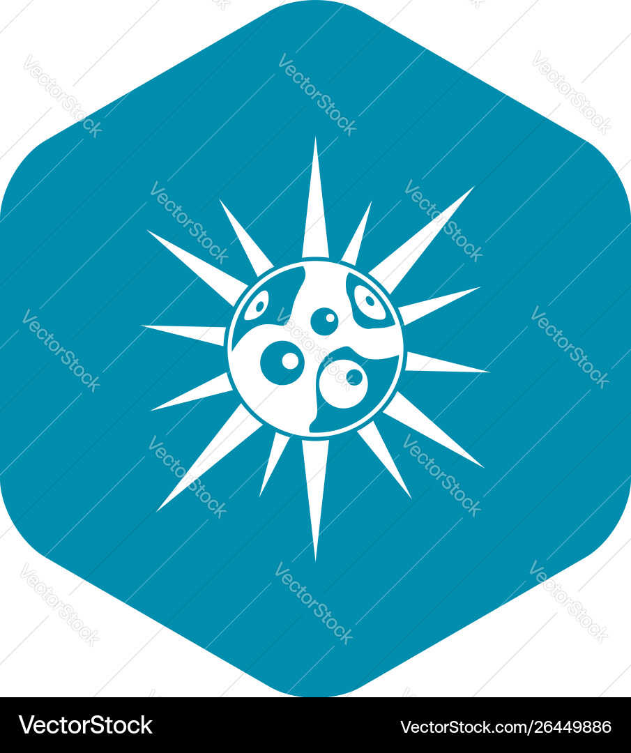 Round cell virus icon simple style Round cell virus icon simple style vector image