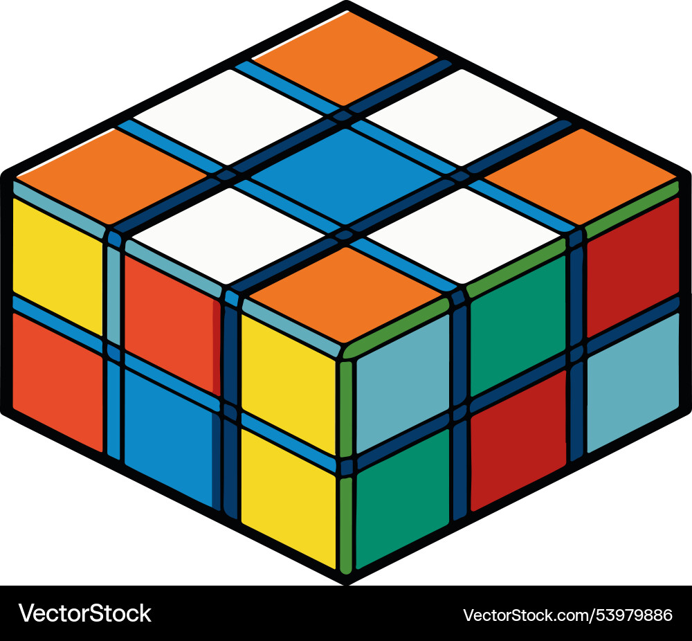 Rubics cube Royalty Free Vector Image - VectorStock