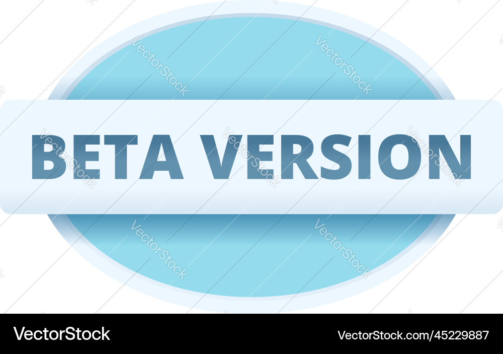 Beta version problem icon cartoon computer Beta version problem icon cartoon computer vector image