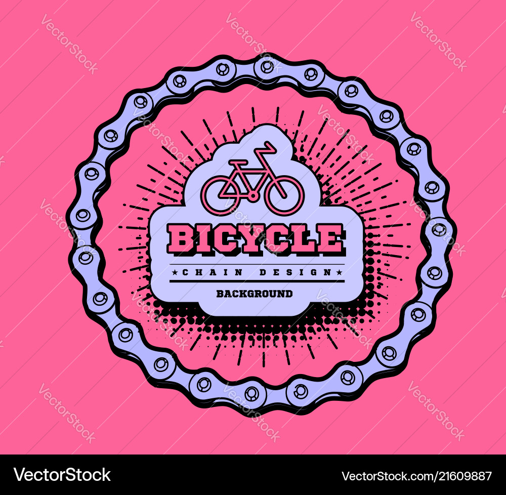 Bicycle chain in the form of a circle 3d design Bicycle chain in the form of a circle 3d design vector image