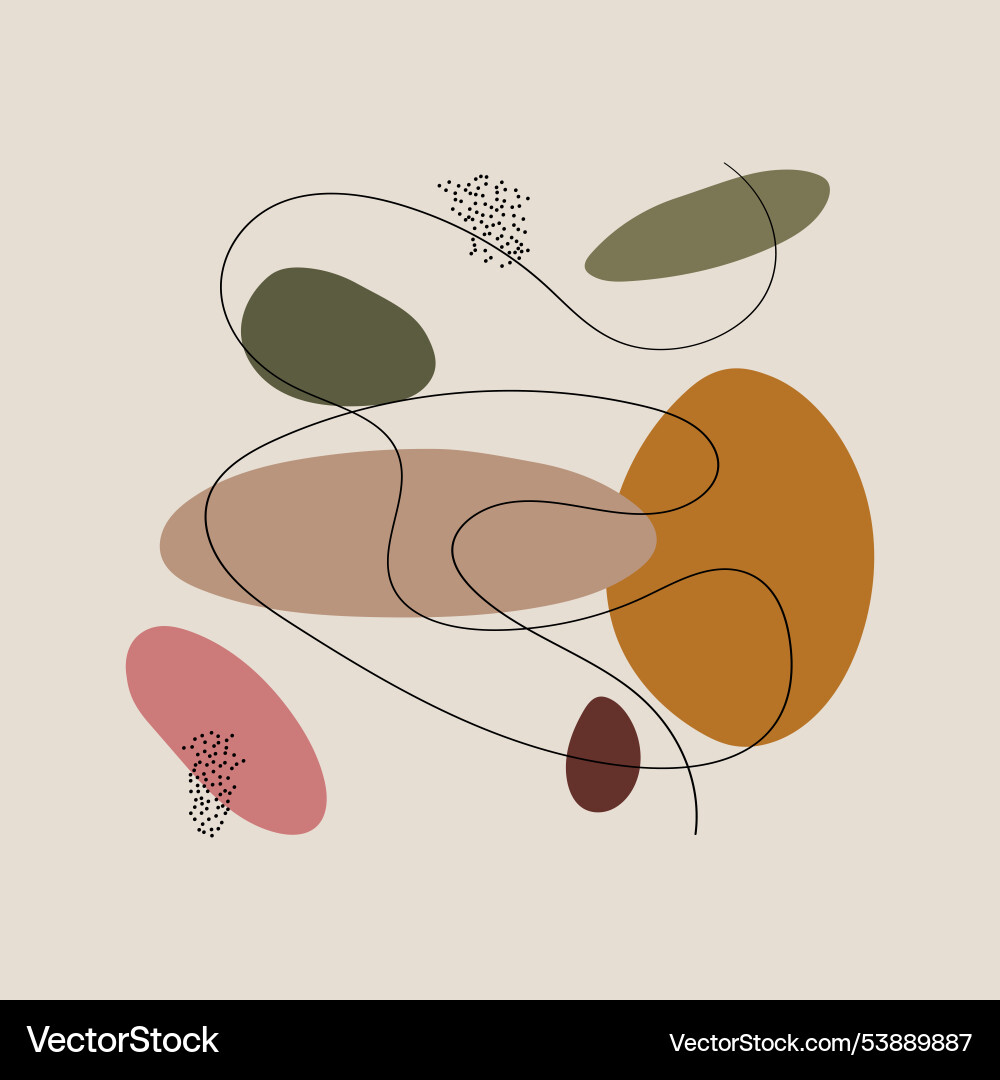Natural lines and shapes in abstraction Vector Image