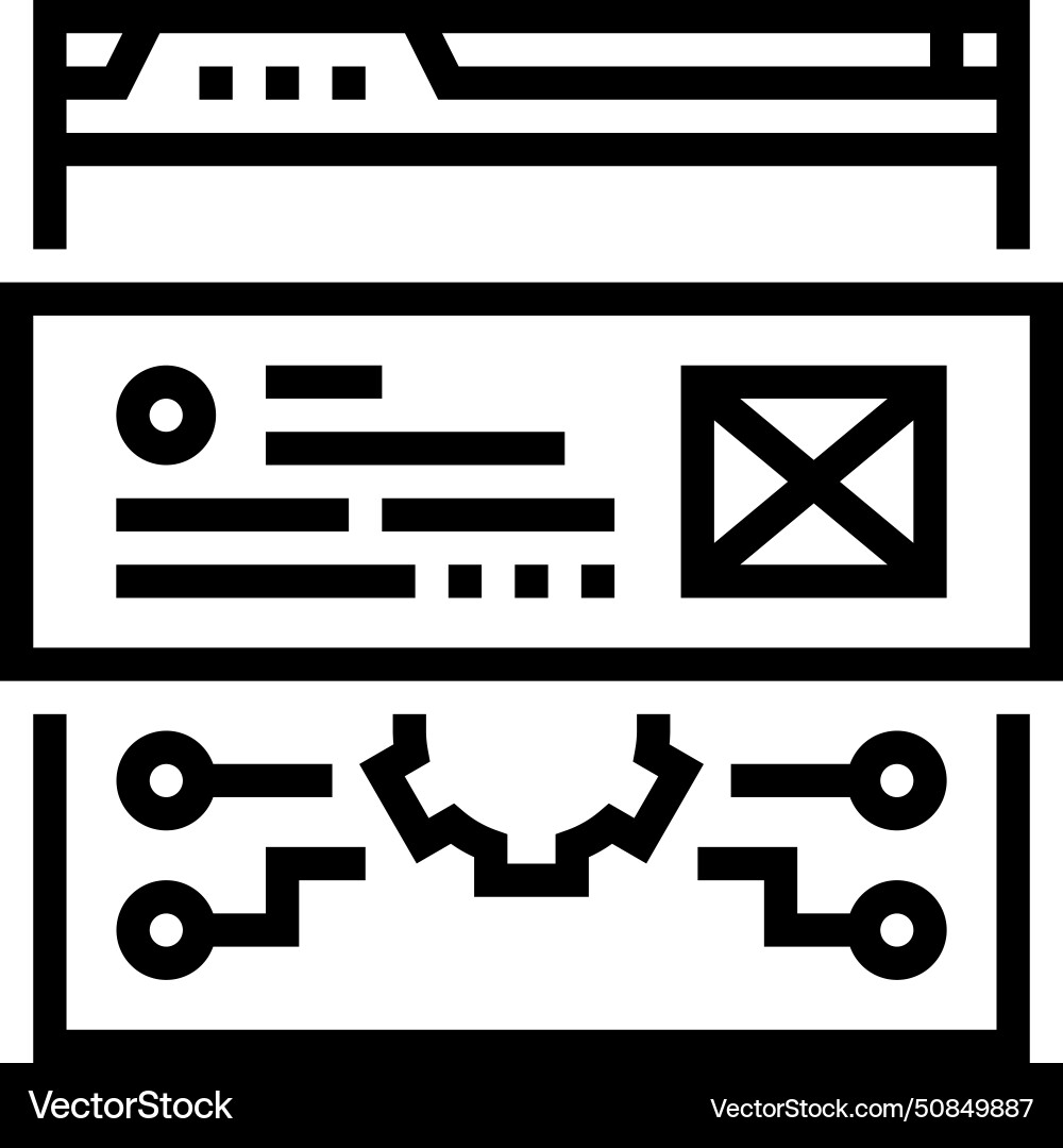 Schema markup seo line icon Vector Image
