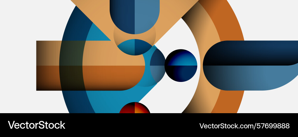 Abstract composition featuring overlapping Vector Image
