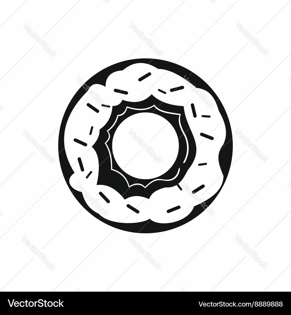 Donut icon in simple style Vector Image