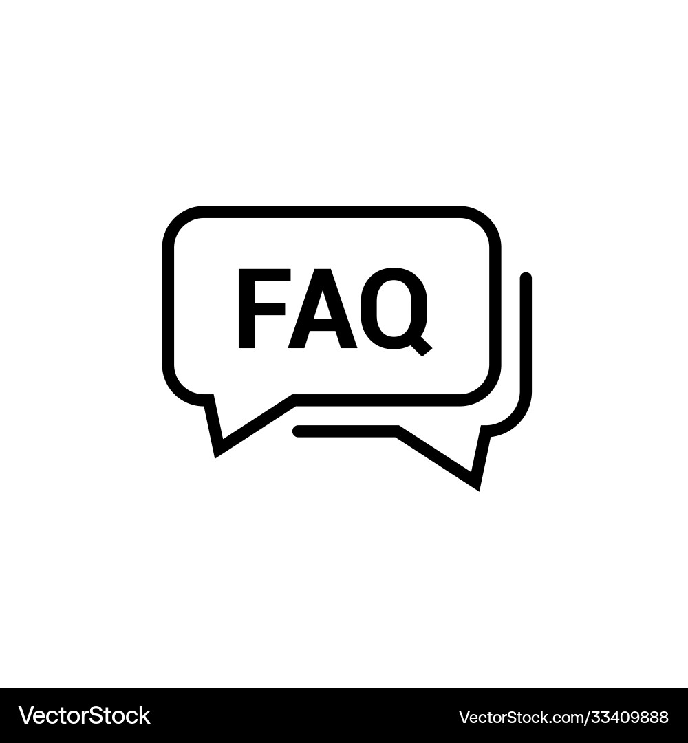 Faq help line design icon query frequently Faq help line design icon query frequently vector image