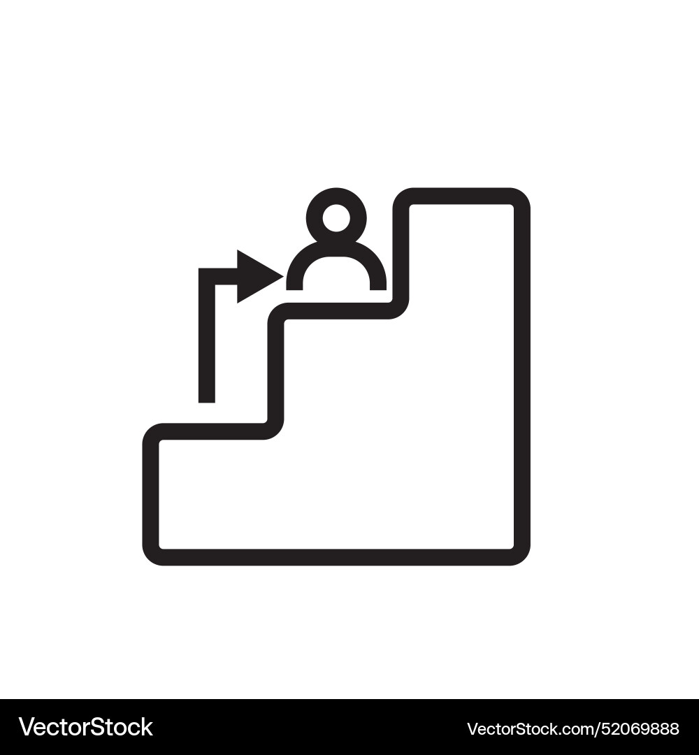 Man on stairs icon perfect for accessibility – Royalty-Free Vector ...