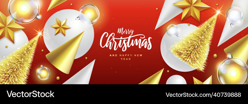 Merry christmas and happy new year poster Merry christmas and happy new year poster vector image