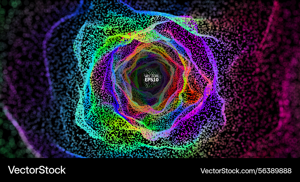 Wave pattern 3d glowing abstract digital Wave pattern 3d glowing abstract digital vector image