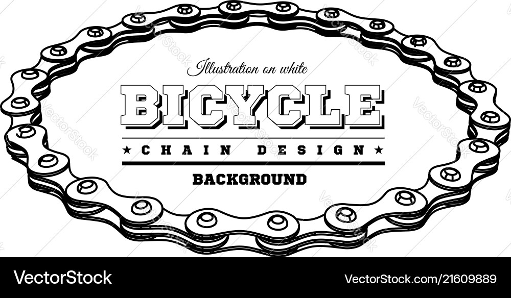 3D Bicycle Chain Circle Vector Image