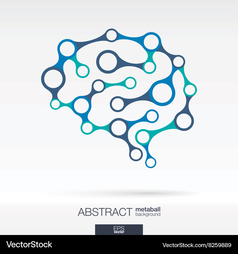 Abstract Brain Network Background vector image