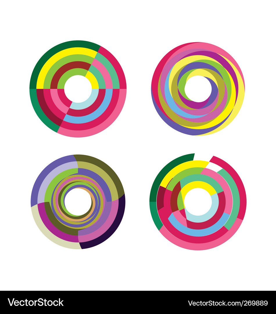 Abstract Circle Pattern Vector Image
