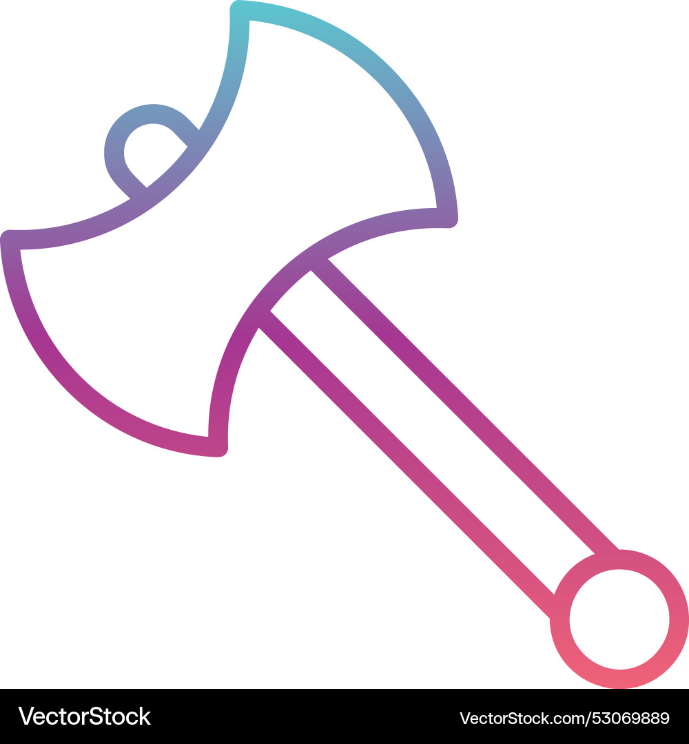 Axe line gradient design Vector Image