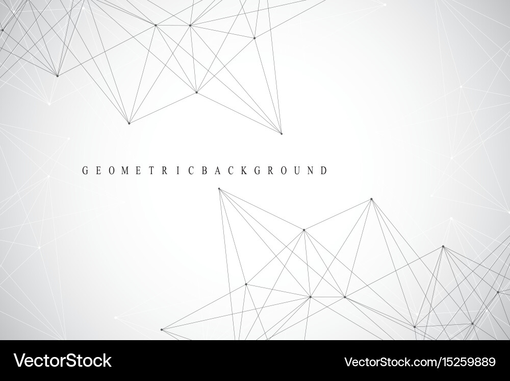 Geometric abstract background with connected line Vector Image