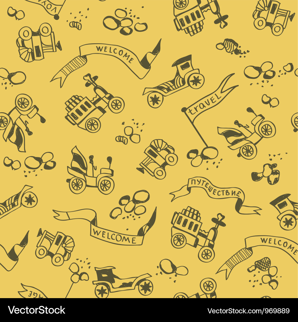 Travel pattern Royalty Free Vector Image - VectorStock