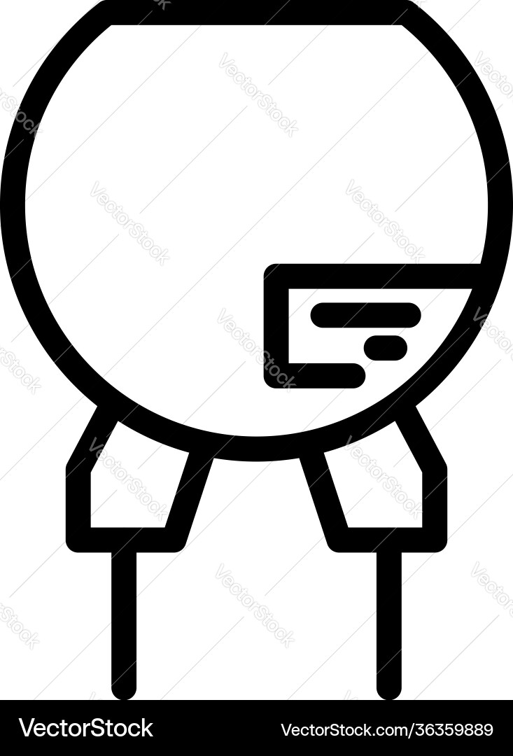Variable resistor icon outline style Variable resistor icon outline style vector image