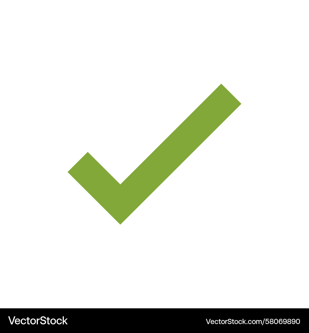 Check Mark Icon - Checklist Template vector image
