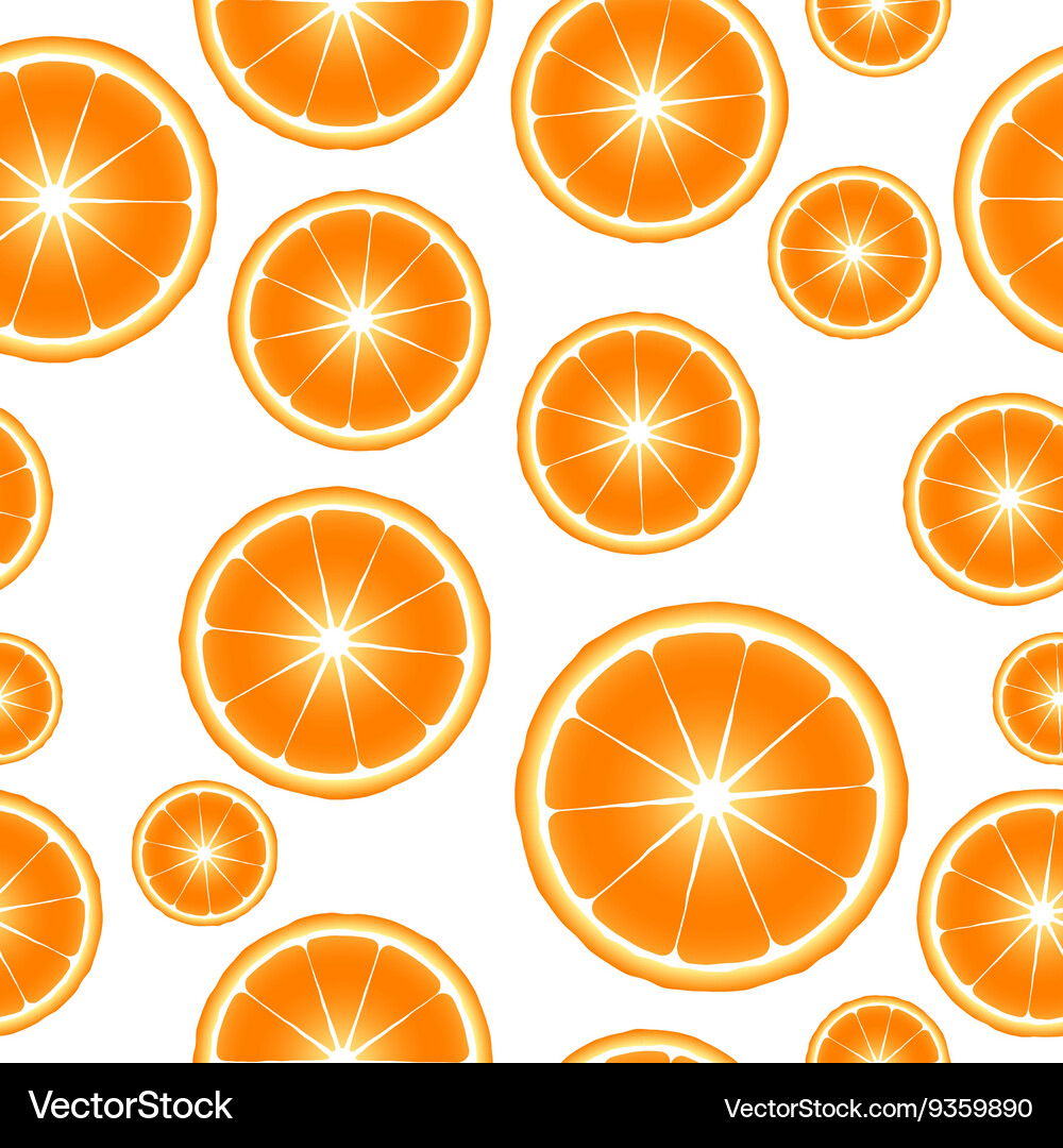 Citrus slices seamless pattern background Vector Image