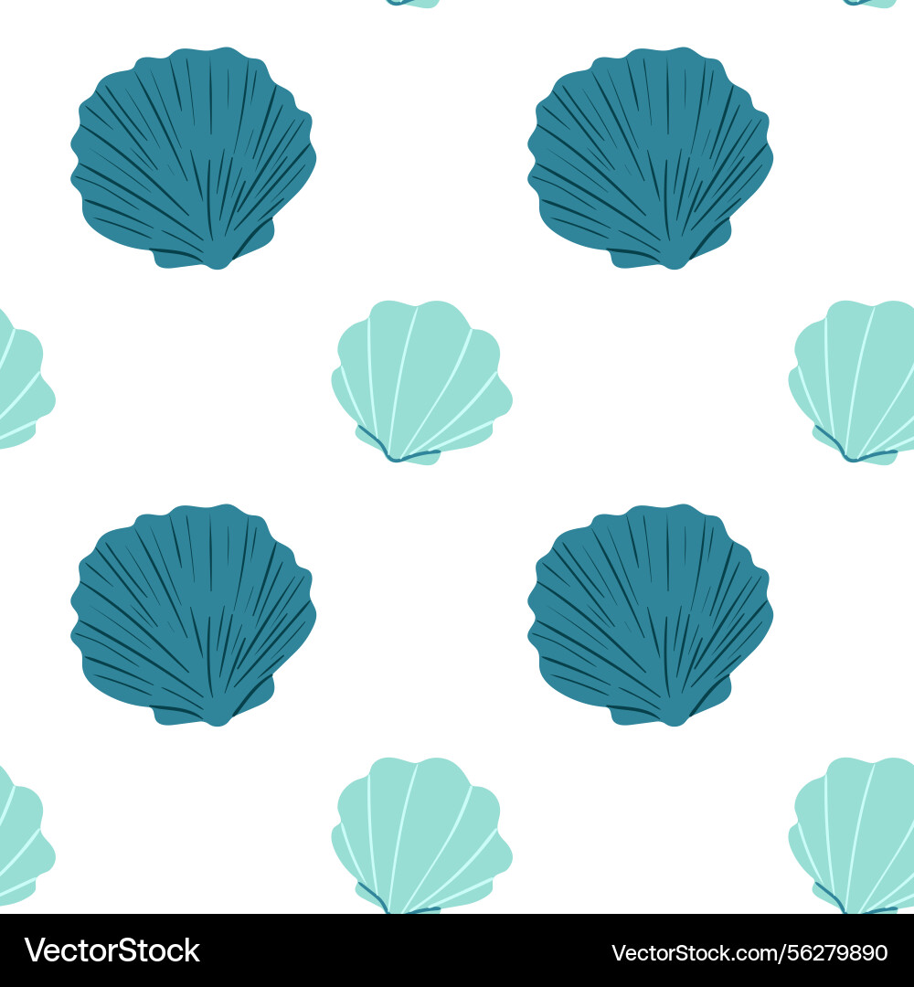 Colorful shell pattern design on white background Colorful shell pattern design on white background vector image