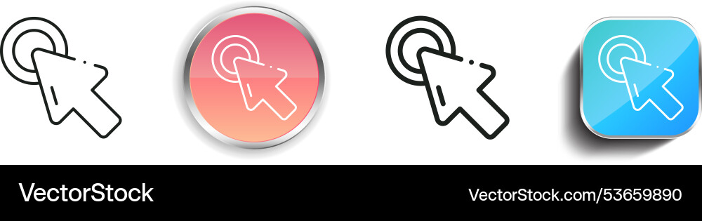 Doppelklick-Symbol dünn linear regelmäßig und Taste Doppelklick-Symbol dünn linear regelmäßig und Taste vektorbild