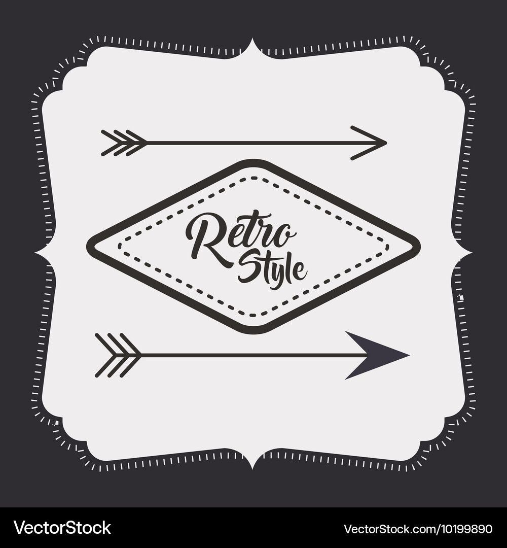 Frame retro style icon isolated design Vector Image