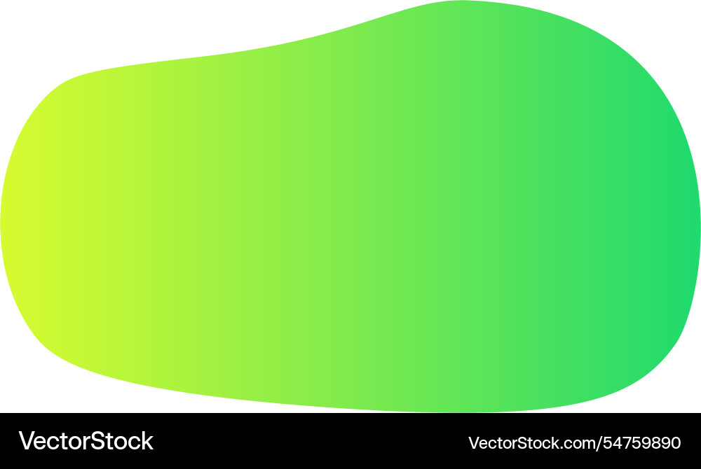 Green and yellow blob gradient shape vector image