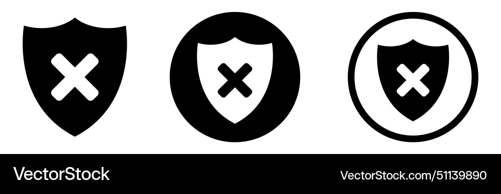 Insecure connection flat icons Insecure connection flat icons vector image