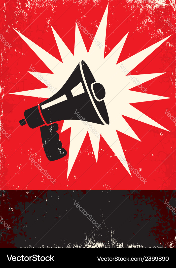 Retro Megaphone Bubble vector image