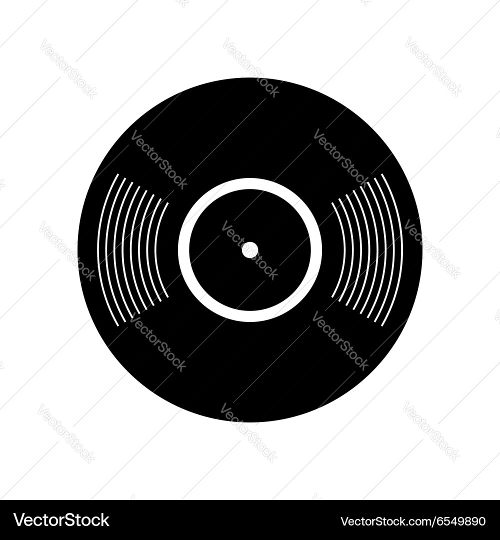 Retro Vinyl Record Icon Vector Image
