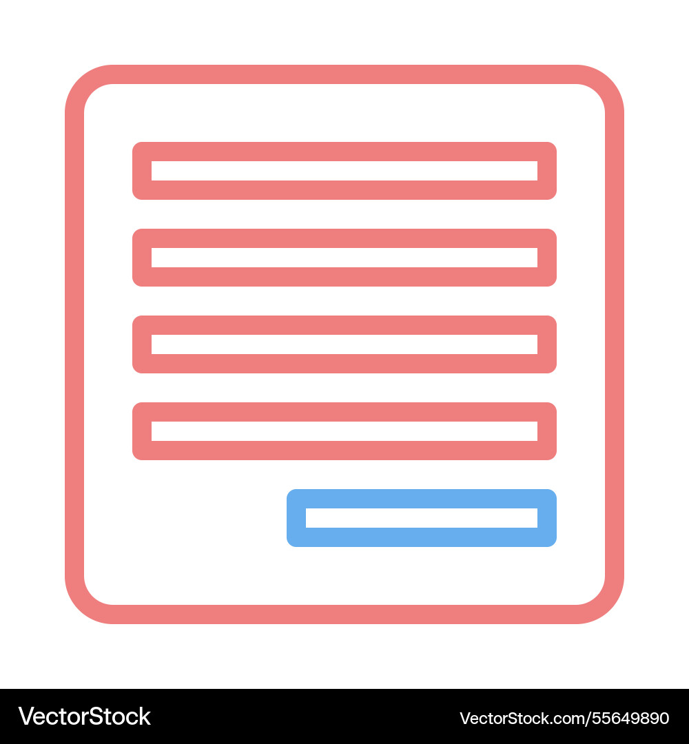 Simple icon design of a document page vector image