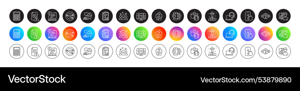 Targeting checklist and instruction manual line Targeting checklist and instruction manual line vector image