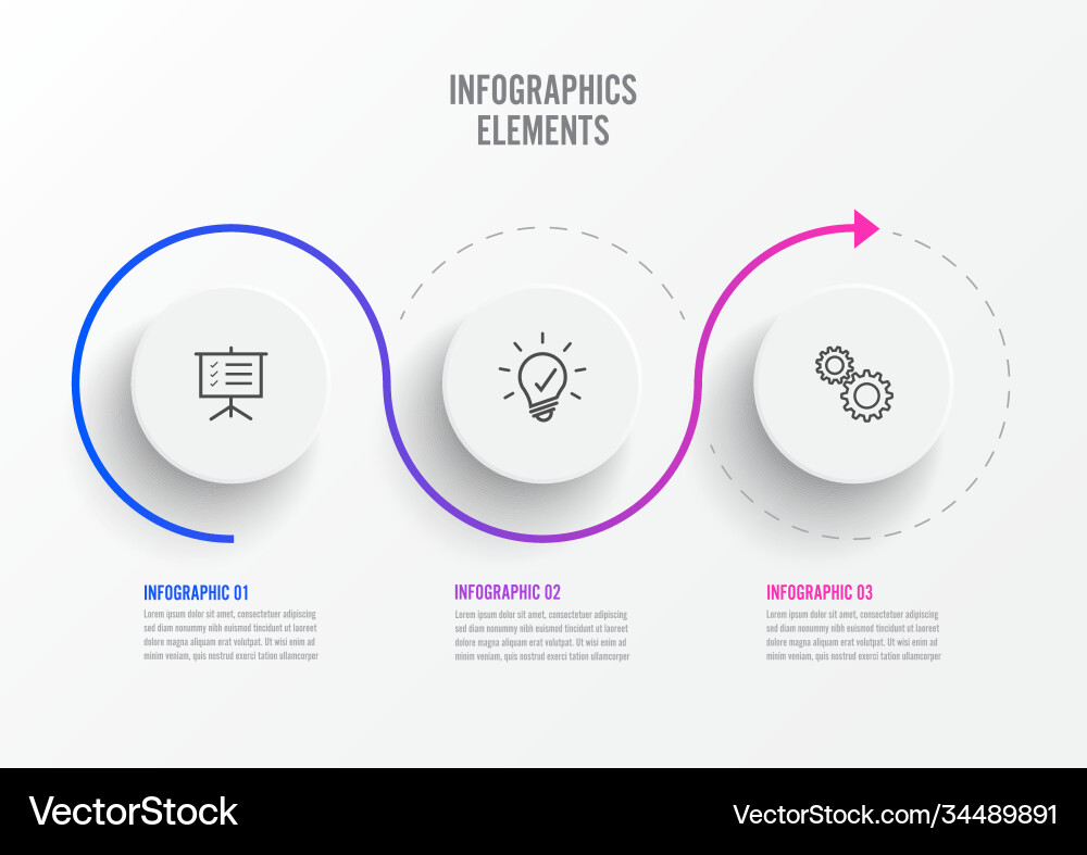 Abstract Graph Infographic Template Vector Image