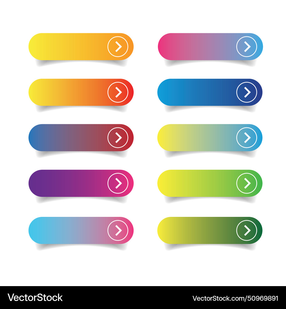Empty web button set vector image