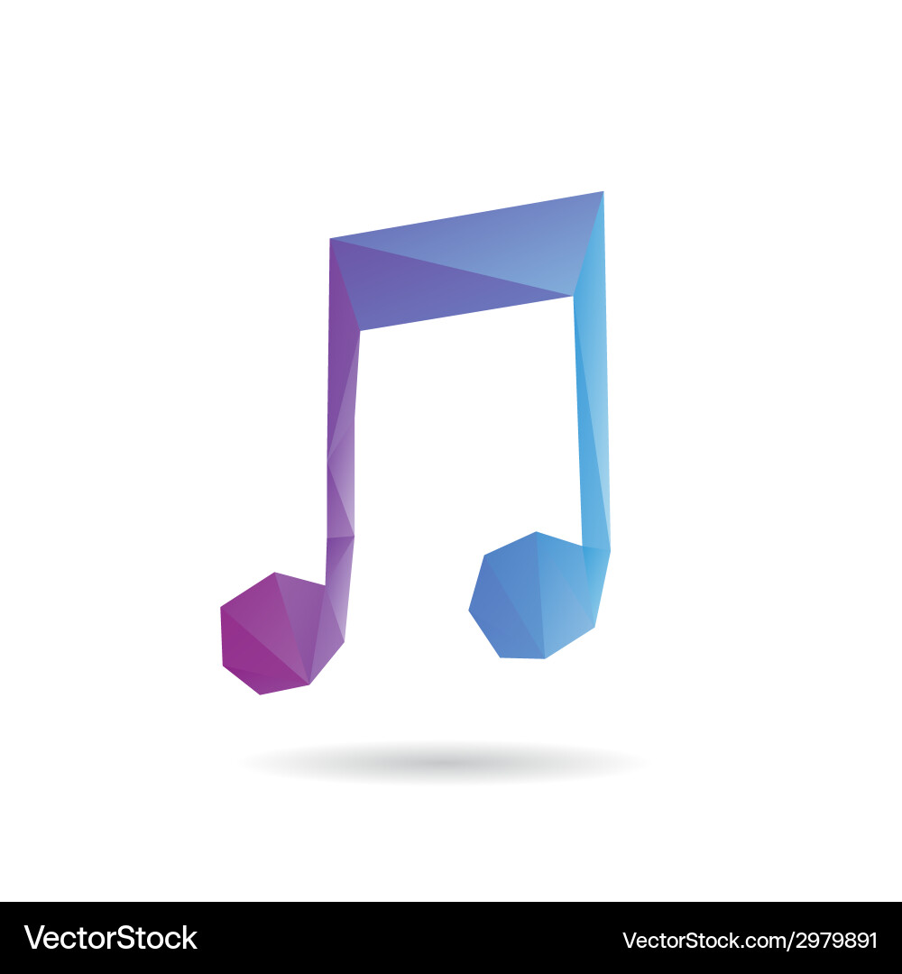 Note abstract isolated vector image