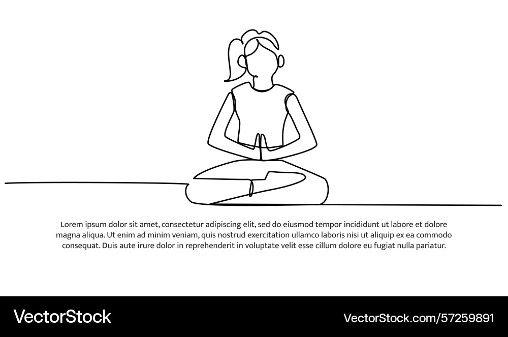 One line meditates abstract minimal continuous One line meditates abstract minimal continuous vector image